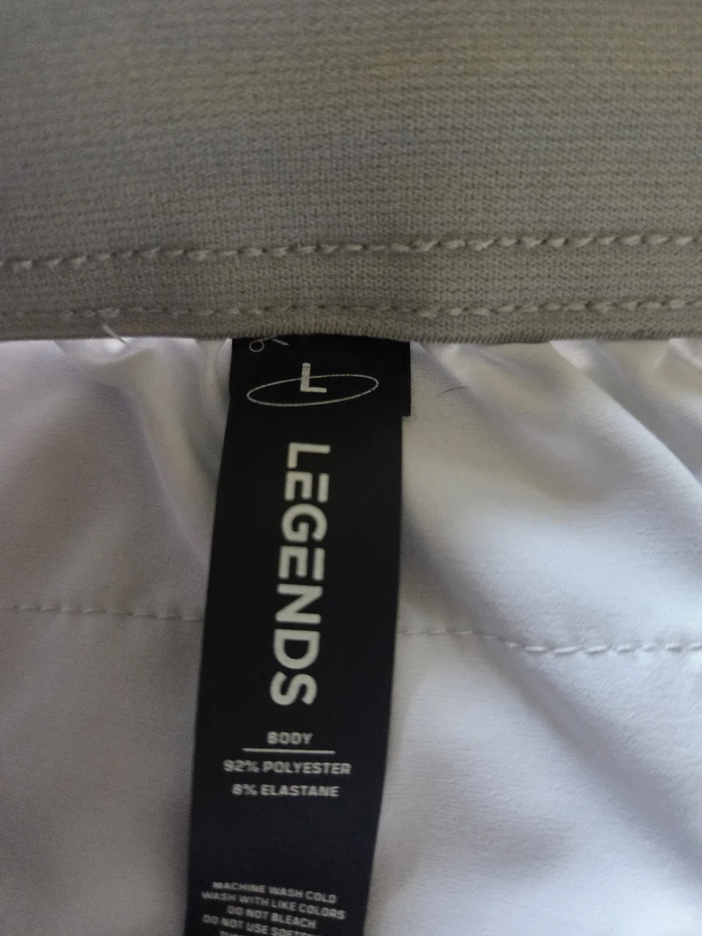 LEGEND Light Gray Men’s Hybrid Shorts with Drawstring Waist